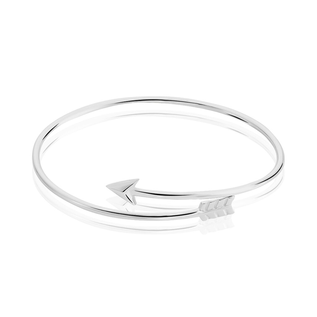 Bracelet Jonc Fabienna Argent Blanc