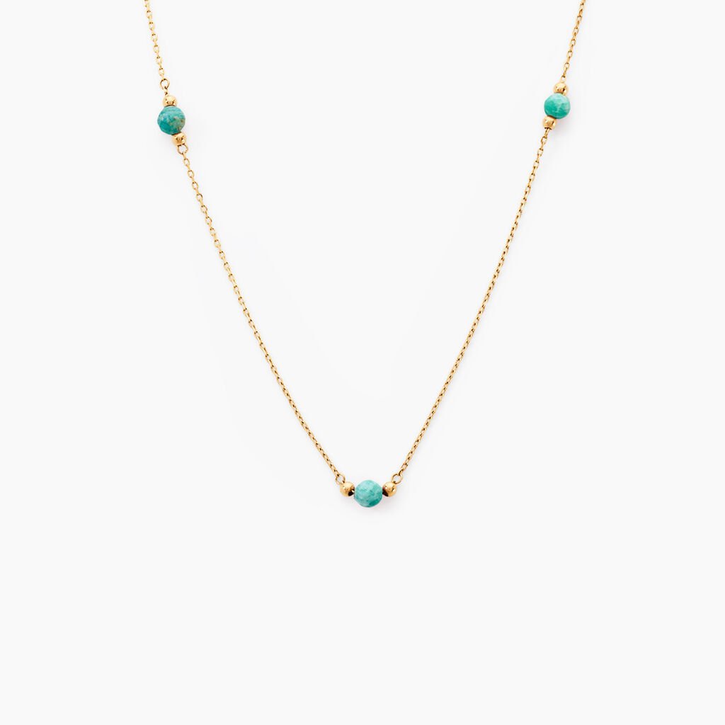 Collier Billy Or Jaune Turquoise - Colliers Femme | Histoire d&rsquo;Or