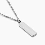 Collier Pantheon Acier Blanc - Bijoux sans pierre Homme | Histoire d&rsquo;Or