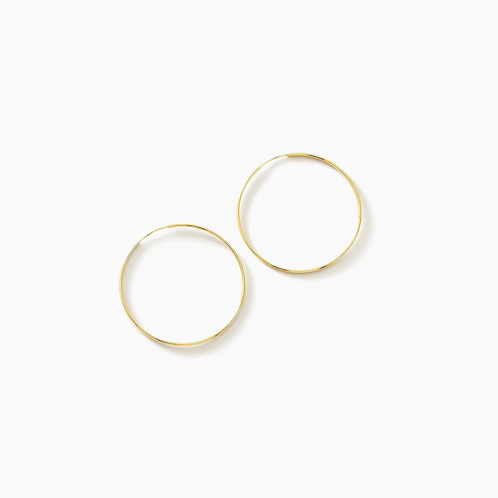 Créoles Muses Or Jaune - Boucles d'oreilles créoles Femme | Histoire d’Or