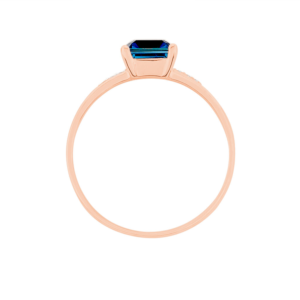 Bague Noee Or Rose Topaze Et Oxyde De Zirconium - Bagues solitaires Femme | Histoire d’Or
