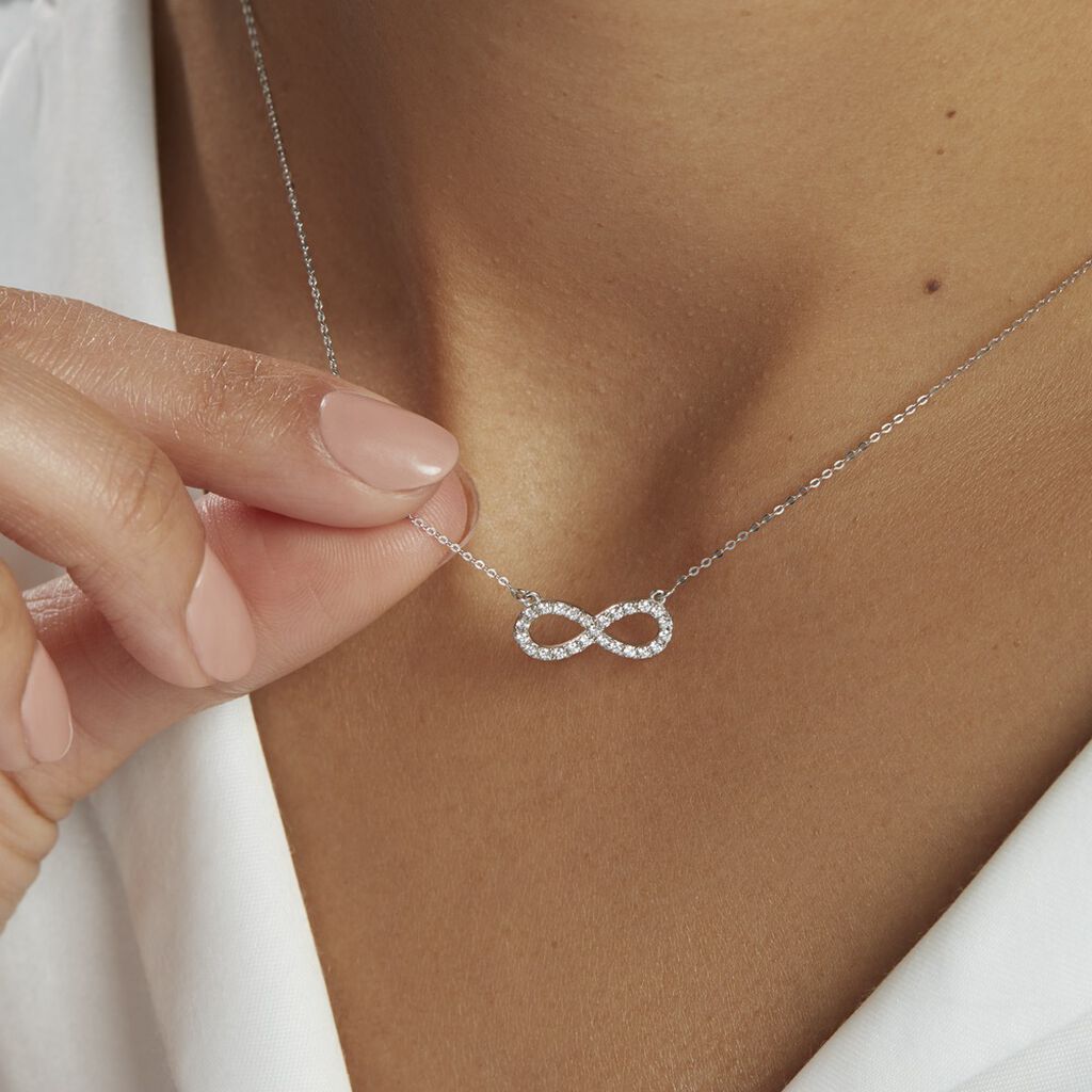 Collier Klothilda Or Blanc Oxyde De Zirconium - Colliers Femme | Histoire d’Or