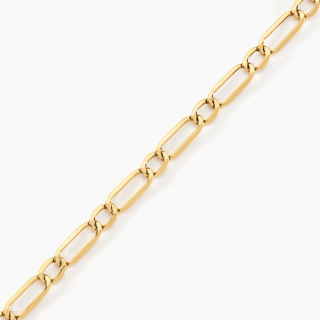 Bracelet Ophelio Maille Alternee 1/1 Or Jaune - Bracelets cha&icirc;ne Femme | Histoire d&rsquo;Or