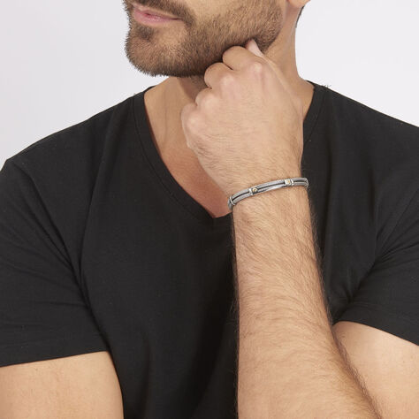 Bracelet Jourdan Neylahae Acier Blanc - Bracelets Homme | Histoire d’Or