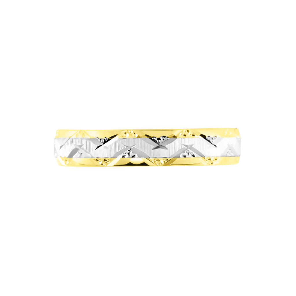 Alliance Clotilde Ruban Plat Or Bicolore - Alliances Unisex | Histoire d’Or