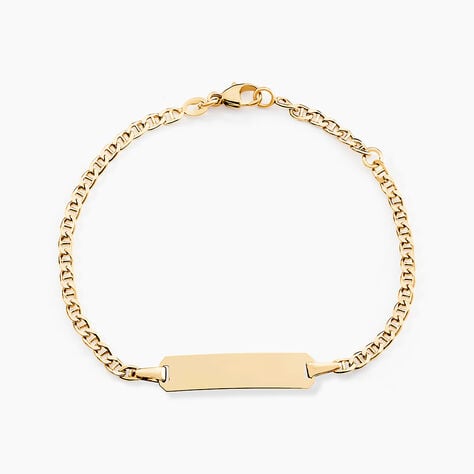 Bracelet Identit&eacute; Fanelia Maille Marine Or Jaune - Bracelets Communion Enfant | Histoire d&rsquo;Or