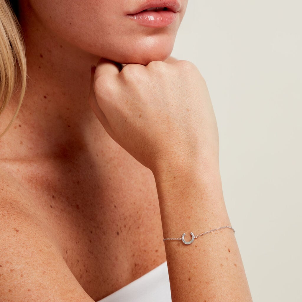 Bracelet Cyrine Argent Blanc Oxyde De Zirconium - Bracelets Femme | Histoire d&rsquo;Or