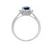 Bague Or Blanc Quintilla Topaze London Blue Et Oxydes - Bagues solitaires Femme | Histoire d’Or