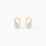 Boucles D'oreilles Puces Or Jaune Berecyntia Topaze - Clous d'oreilles Femme | Histoire d&rsquo;Or