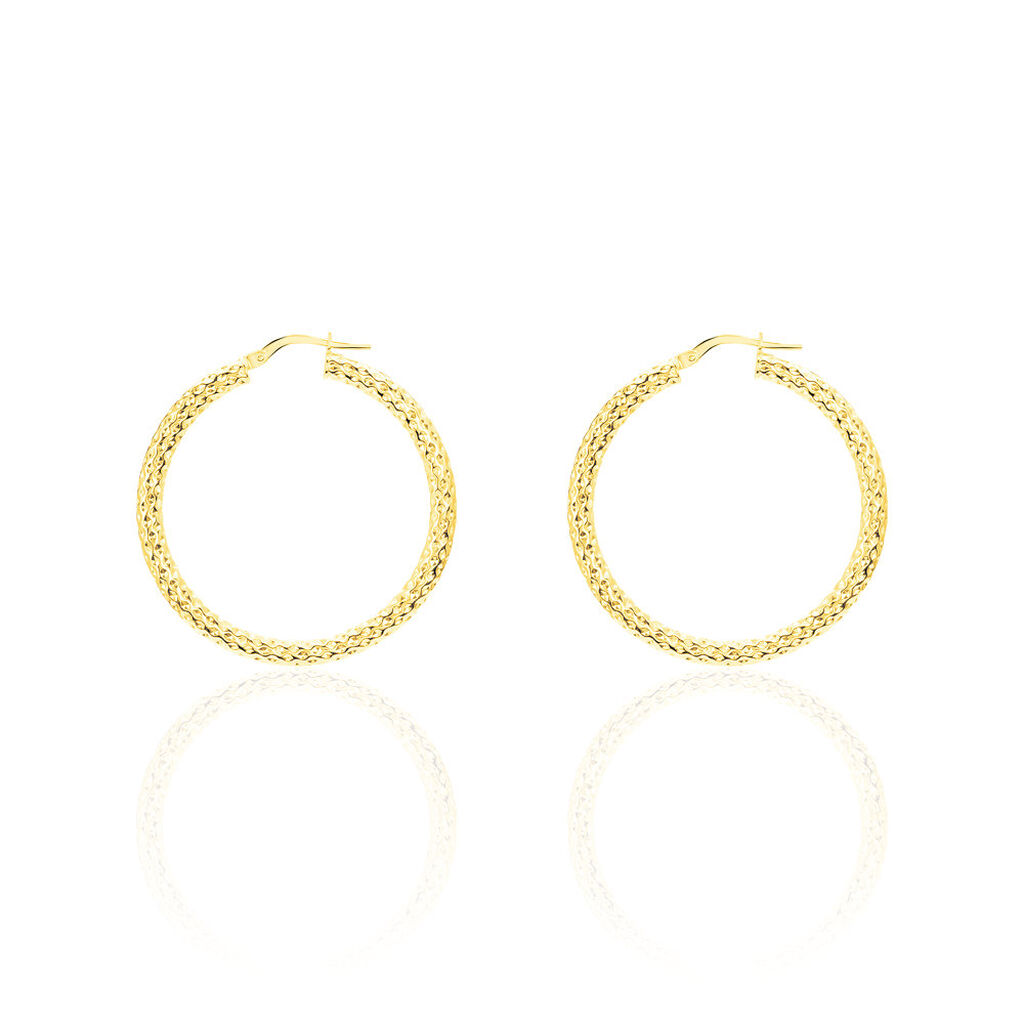 Créoles Udara Or Jaune - Boucles d'oreilles créoles Femme | Histoire d’Or