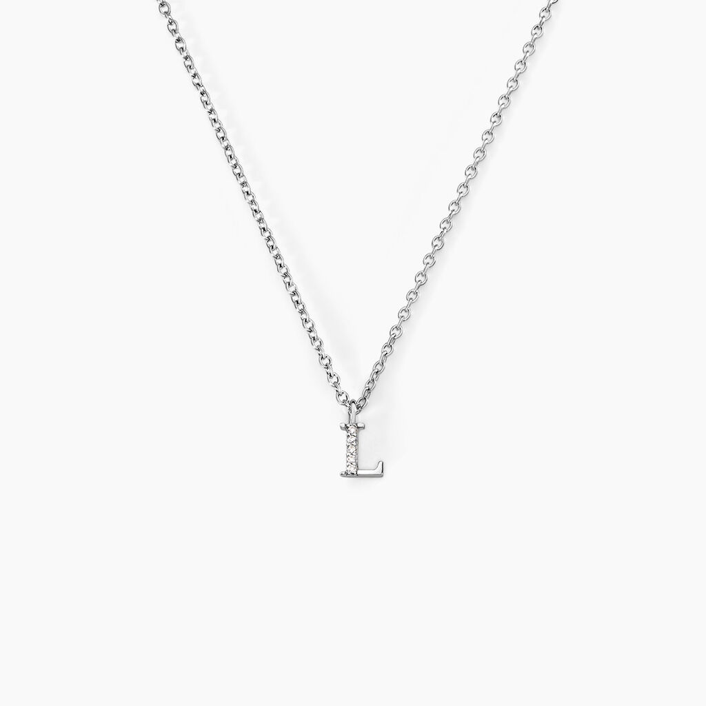 Collier Neruda Argent Blanc Oxyde De Zirconium - Colliers fantaisie Femme | Histoire d&rsquo;Or