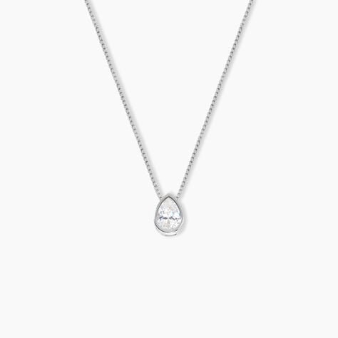 Collier Cherice Argent Blanc Oxyde De Zirconium - Colliers fantaisie Femme | Histoire d&rsquo;Or