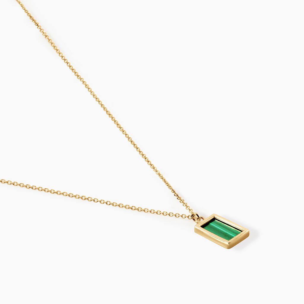 Collier Lucky Gems Or Jaune Malachite - Colliers Femme | Histoire d&rsquo;Or