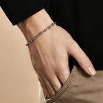 Bracelet Maille Argent Carrus - Bracelets cha&icirc;ne Homme | Histoire d&rsquo;Or