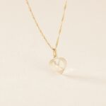 Pendentif Eudocie Coeur Lettre Or Jaune - Pendentifs Famille | Histoire d&rsquo;Or