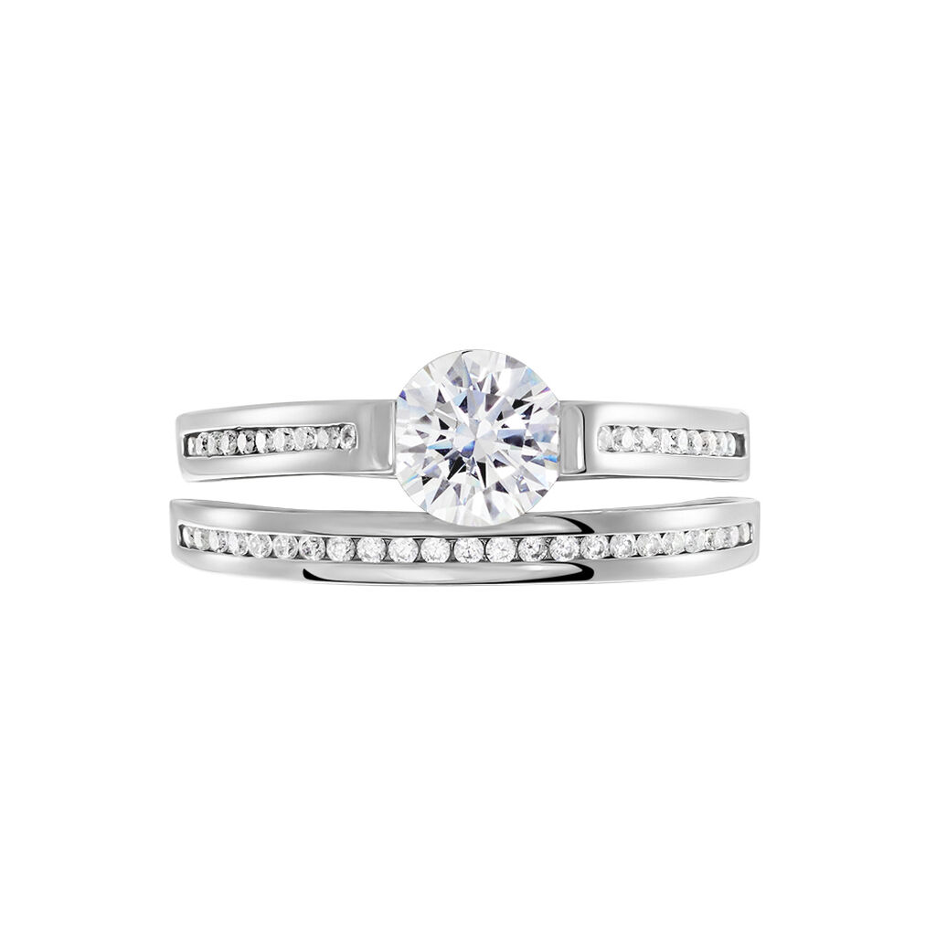Bague Malou Argent Blanc Oxyde De Zirconium - Bagues solitaires Femme | Histoire d&rsquo;Or