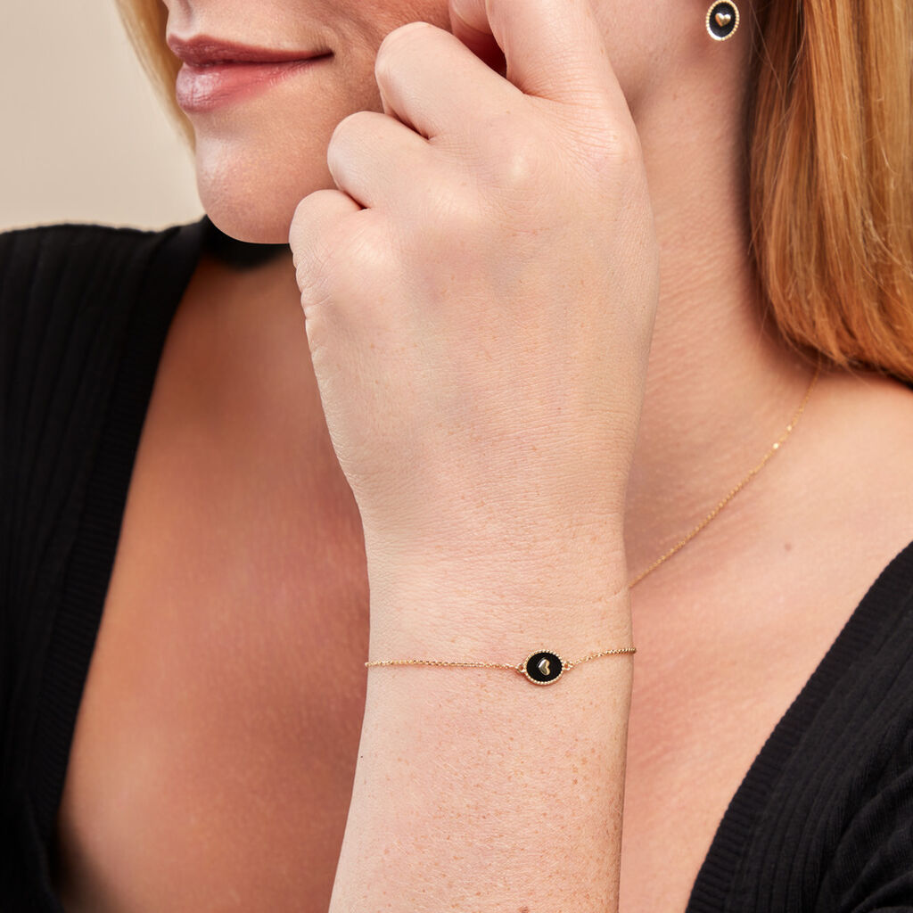 Bracelet Black Jack Or Jaune - Bracelets Coeur Femme | Histoire d&rsquo;Or