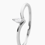 Bague Aile De Mouette Argent Blanc Oxyde De Zirconium - Bagues solitaires Femme | Histoire d&rsquo;Or