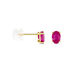 Boucles D'oreilles Puces Ovale Or Jaune Rubis - Clous d'oreilles Femme | Histoire d’Or