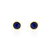 Boucles D'oreilles Puces Edy Serti Clos Or Jaune Saphir - Clous d'oreilles Femme | Histoire d’Or