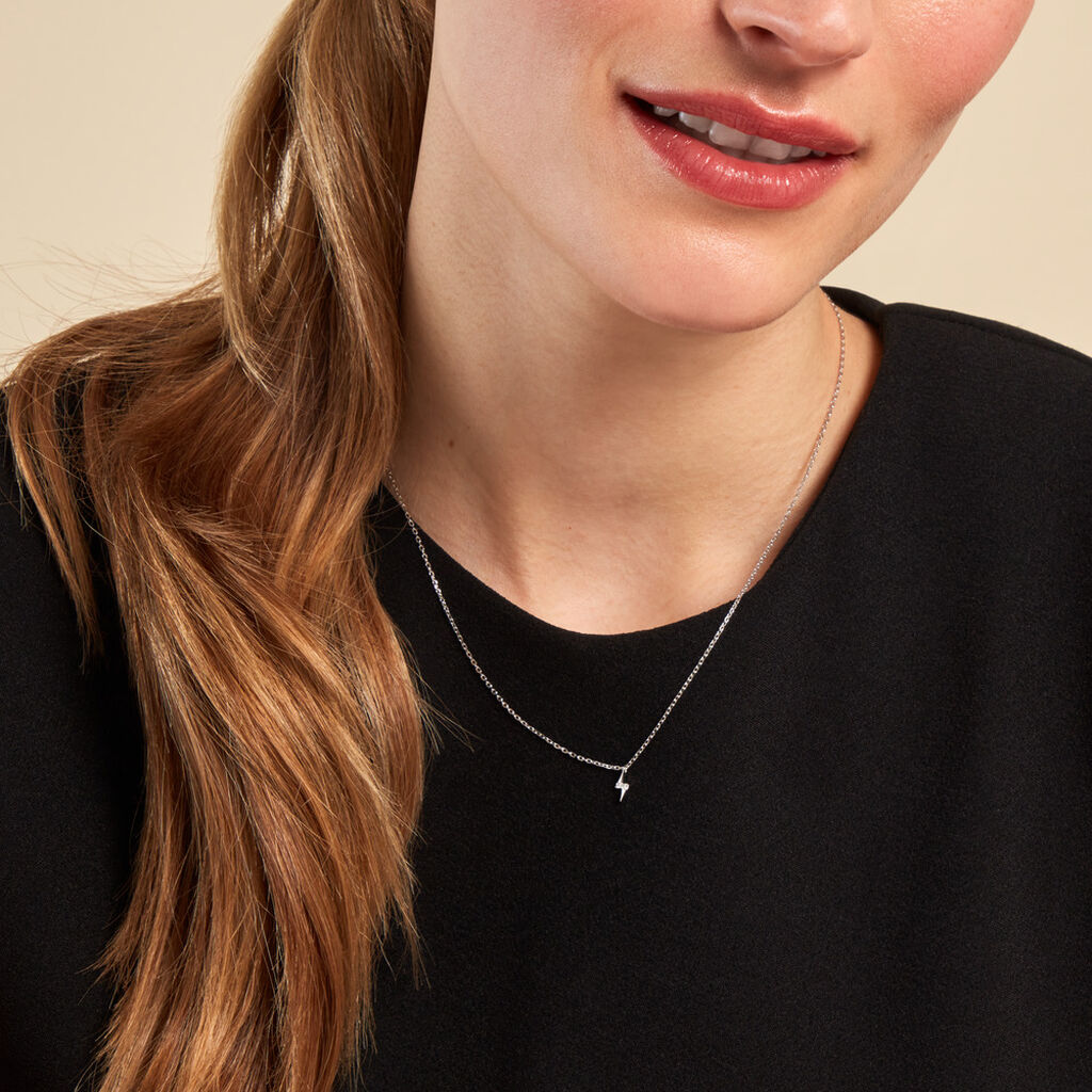 Collier Meyline Argent Blanc Oxyde De Zirconium - Colliers fantaisie Femme | Histoire d’Or