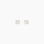 Boucles D'oreilles Puces Aphrodite Or Jaune Diamant - Clous d'oreilles Famille | Histoire d&rsquo;Or