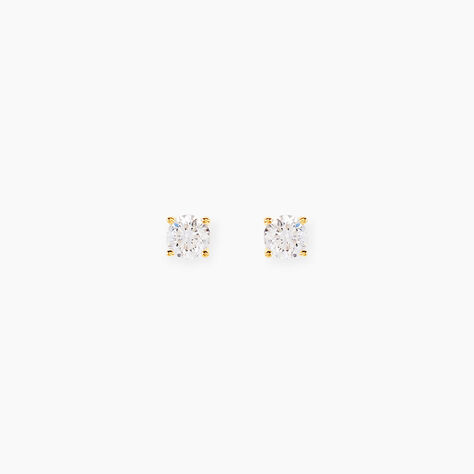 Boucles D'oreilles Puces Aphrodite Or Jaune Diamant - Clous d'oreilles Famille | Histoire d’Or