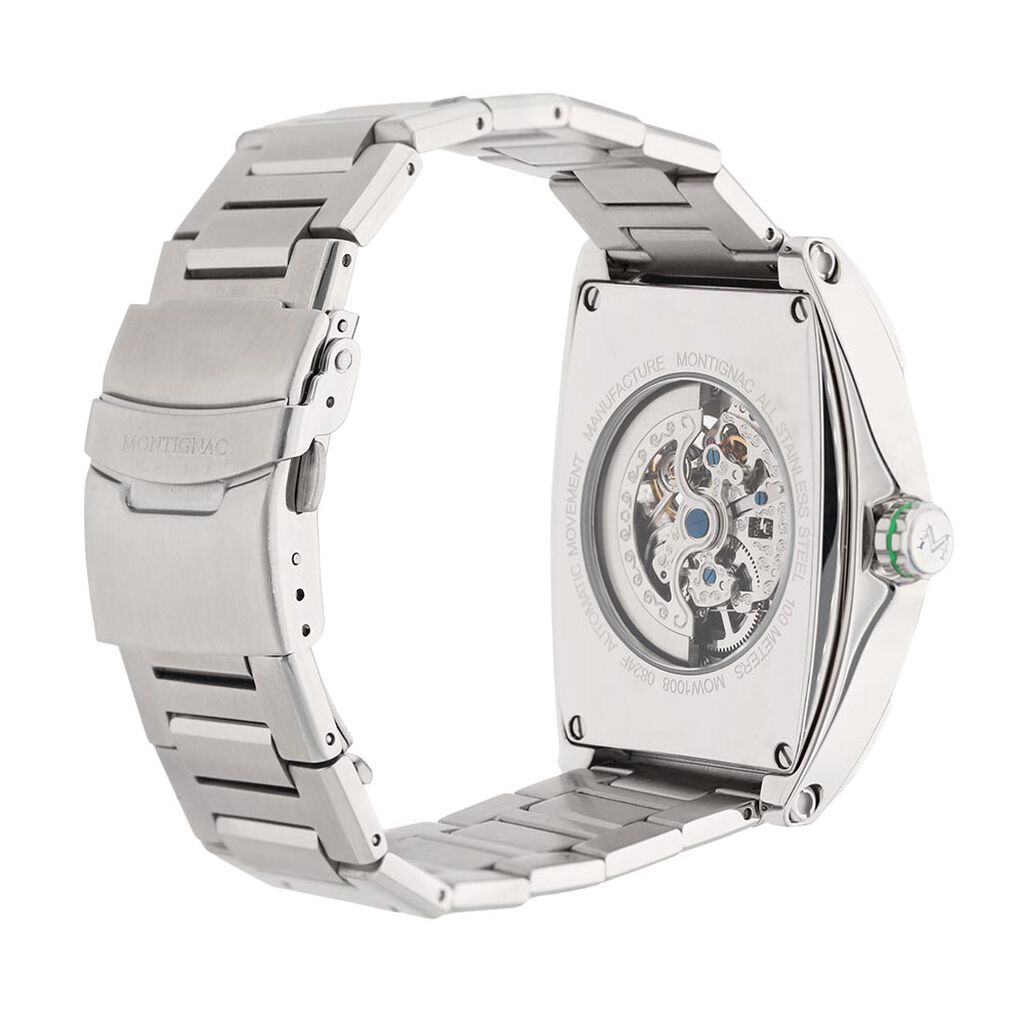 Montre Montignac Tonneau Automatique Vert - Montres Homme | Histoire d’Or