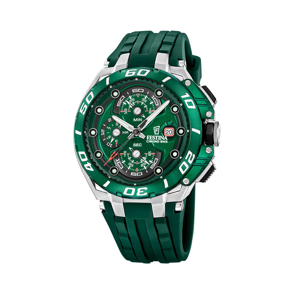 Montre Festina Chrono Bike 6 Vert - F&ecirc;te des p&egrave;res Homme | Histoire d&rsquo;Or