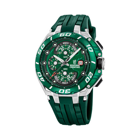 Montre Festina Chrono Bike 6 Vert - F&ecirc;te des p&egrave;res Homme | Histoire d&rsquo;Or