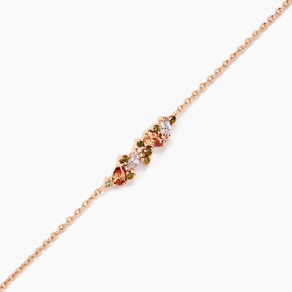 Bracelet Camelia Argent Rose Oxyde De Zirconium - Bracelets Femme | Histoire d’Or