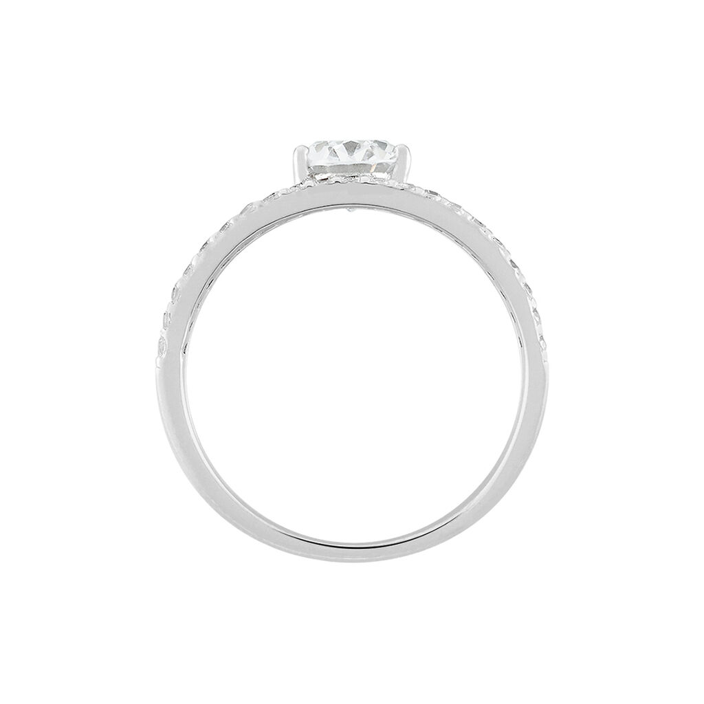 Bague Solitaire Efisia Argent Blanc Oxyde De Zirconium - Bagues solitaires Femme | Histoire d’Or