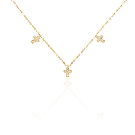 Collier Fatos Plaqué Or Jaune Oxyde De Zirconium - Colliers fantaisie Femme | Histoire d’Or
