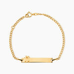 Bracelet Identit&eacute; Etheline Maille Gourmette Or Jaune - Bracelets Communion Enfant | Histoire d&rsquo;Or