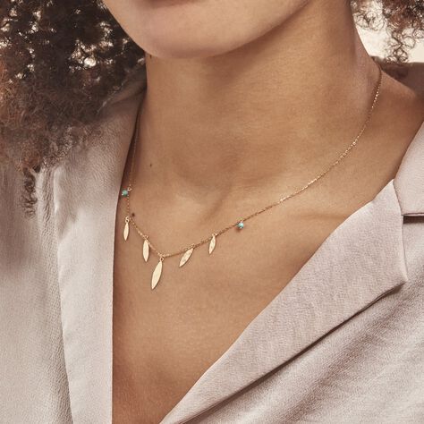 Collier Or Jaune Jehannet Turquoise - Colliers Femme | Histoire d’Or