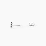 Boucles D'oreilles Puces Ina Argent Blanc - Boucles d'oreilles fantaisie Femme | Histoire d&rsquo;Or