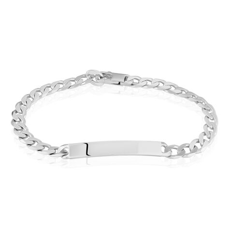 Bracelet Identit&eacute; Casper Gourmette Argent Blanc - Gourmettes Homme | Histoire d&rsquo;Or