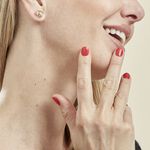 Boucles D'oreilles Puces Iwaki Plaqu&eacute; Or Jaune Oxyde De Zirconium - Boucles d'oreilles fantaisie Femme | Histoire d&rsquo;Or