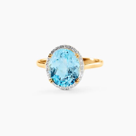 Bague Anna Or Jaune Topaze Et Diamant - Bagues solitaires Femme | Histoire d&rsquo;Or