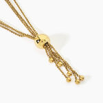 Collier Sautoir Acier Dor&eacute; Nanaia - Sautoirs Femme | Histoire d&rsquo;Or