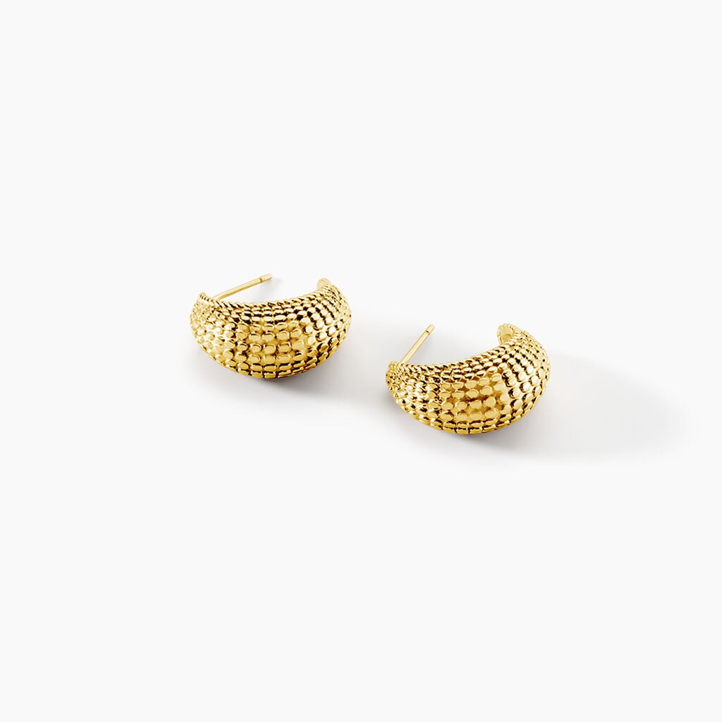 Cr&eacute;oles Antiqua Acier Jaune - Boucles d'oreilles cr&eacute;oles Femme | Histoire d&rsquo;Or