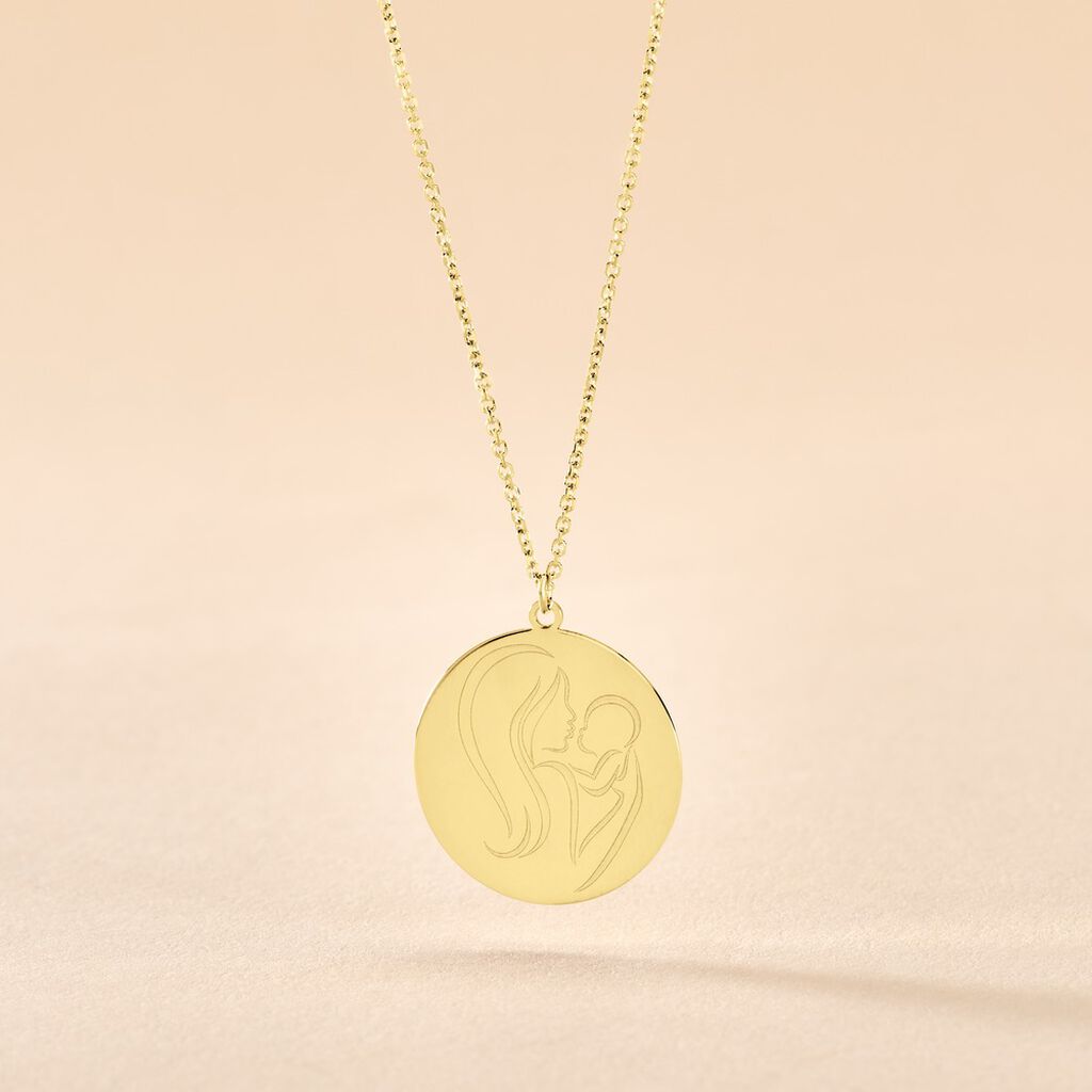 Collier Cobeia Maille Forcat Or Jaune - Colliers Naissance Femme | Histoire d&rsquo;Or