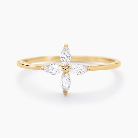 Bague Stellia Or Jaune Oxyde De Zirconium - Bagues avec pierre Femme | Histoire d&rsquo;Or