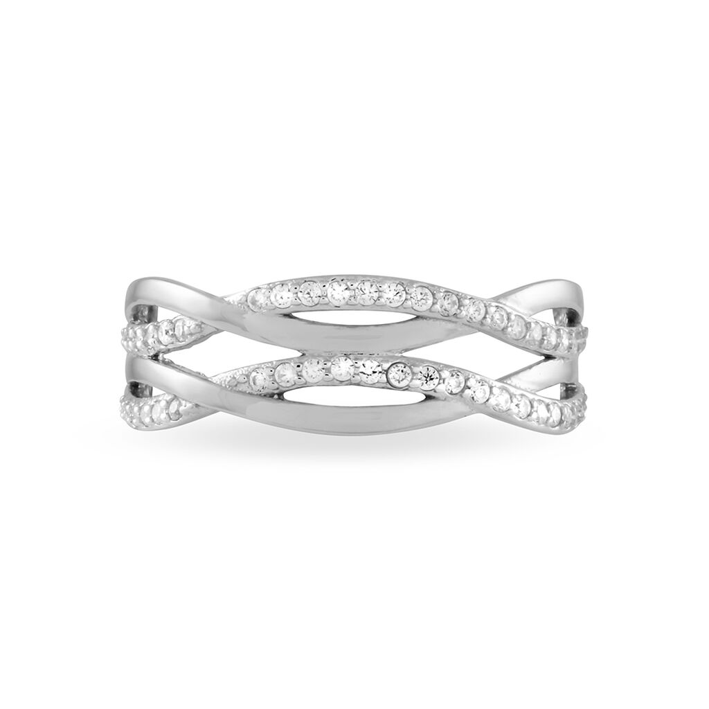 Bague Felicidade Argent Blanc Oxyde De Zirconium - Bagues avec pierre Femme | Histoire d’Or