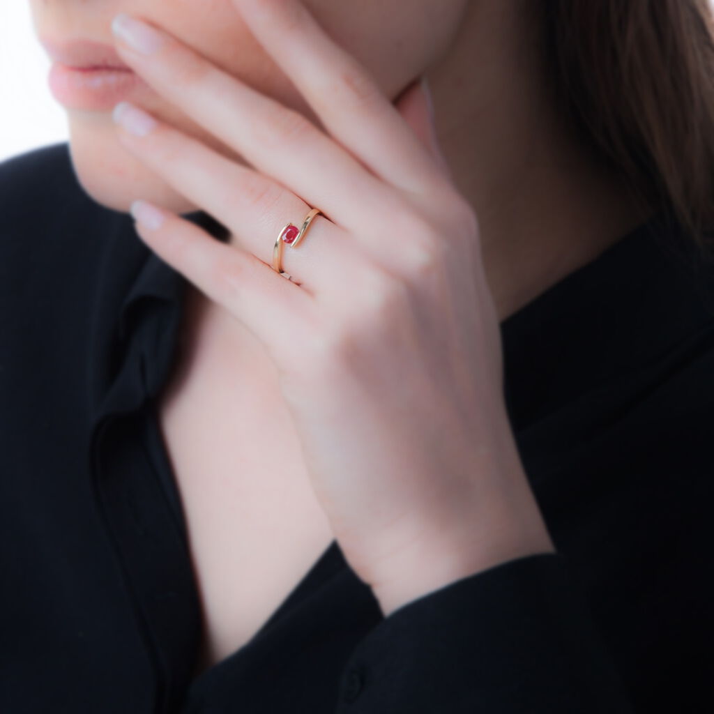 Bague Camilia Or Rose Quartz - Bagues solitaires Femme | Histoire d’Or