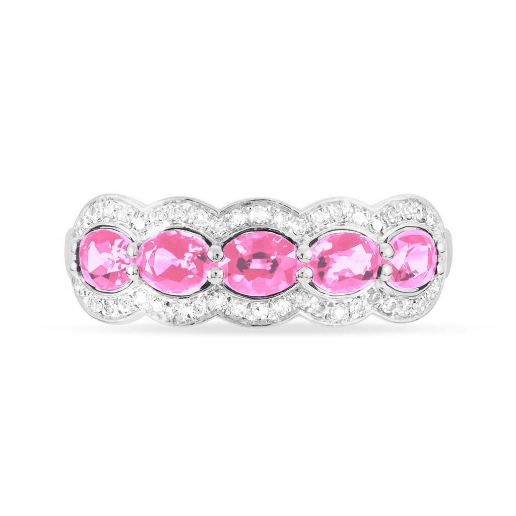 Bague Margaux Or Blanc Tourmaline Et Diamant - Bagues avec pierre Femme | Histoire d’Or