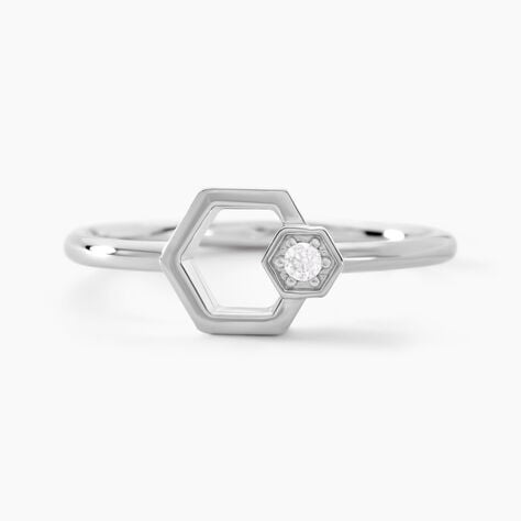 Bague Bee Good Argent Blanc Oxyde De Zirconium - Bagues solitaires Femme | Histoire d&rsquo;Or