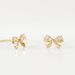Boucles D'oreilles Puces Or Jaune Brunnera Oxydes De Zirconium - Clous d'oreilles Femme | Histoire d’Or