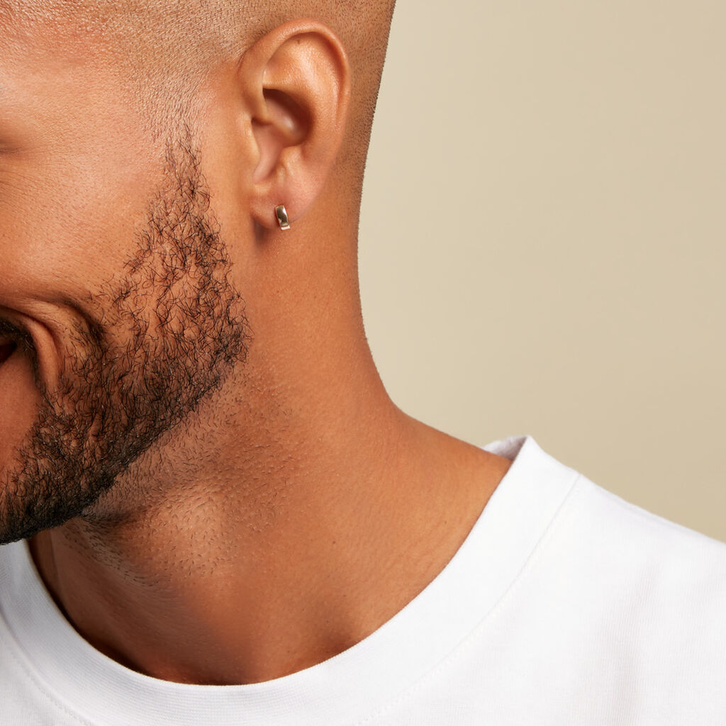 Cr&eacute;oles Milton Plaque Or Jaune - Boucles d'oreilles cr&eacute;oles Homme | Histoire d&rsquo;Or