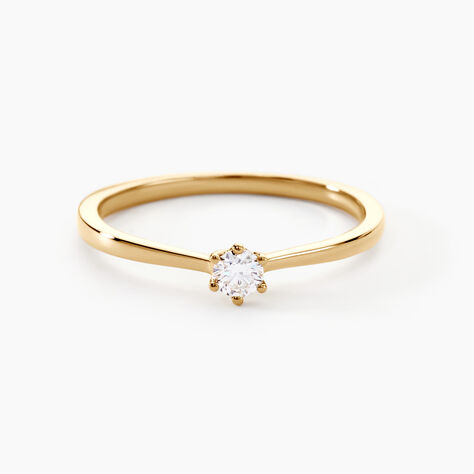 Bague Solitaire Athena Or Jaune Diamant - Bagues solitaires Femme | Histoire d’Or